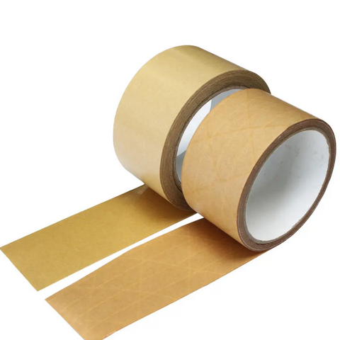embalagem de fita de papel Kraft listrada gomada para vedação de caixa